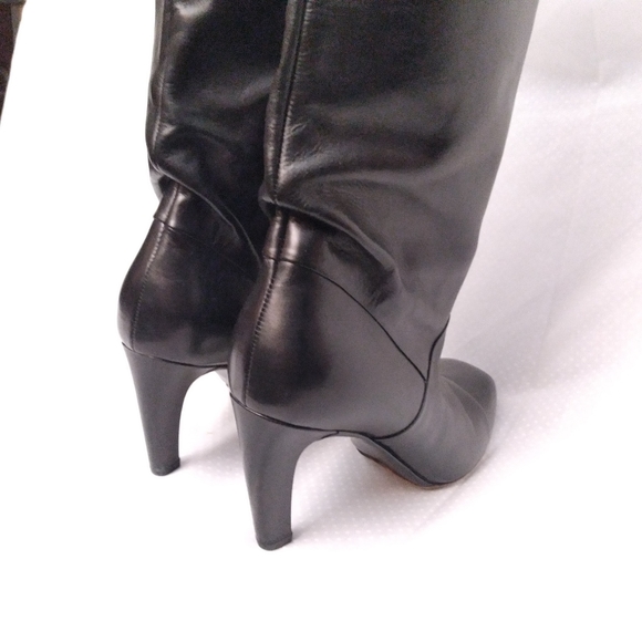 Dries Van Noten knee high heeled black boots, size 40 - Picture 9 of 11